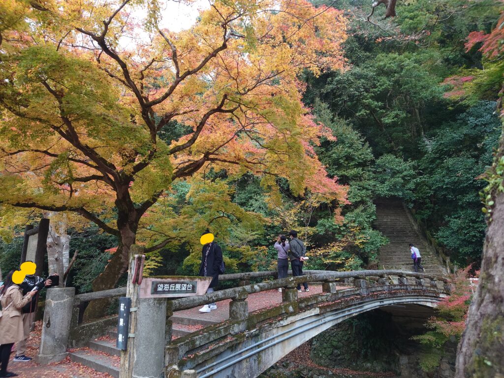 紅葉橋と展望台の階段