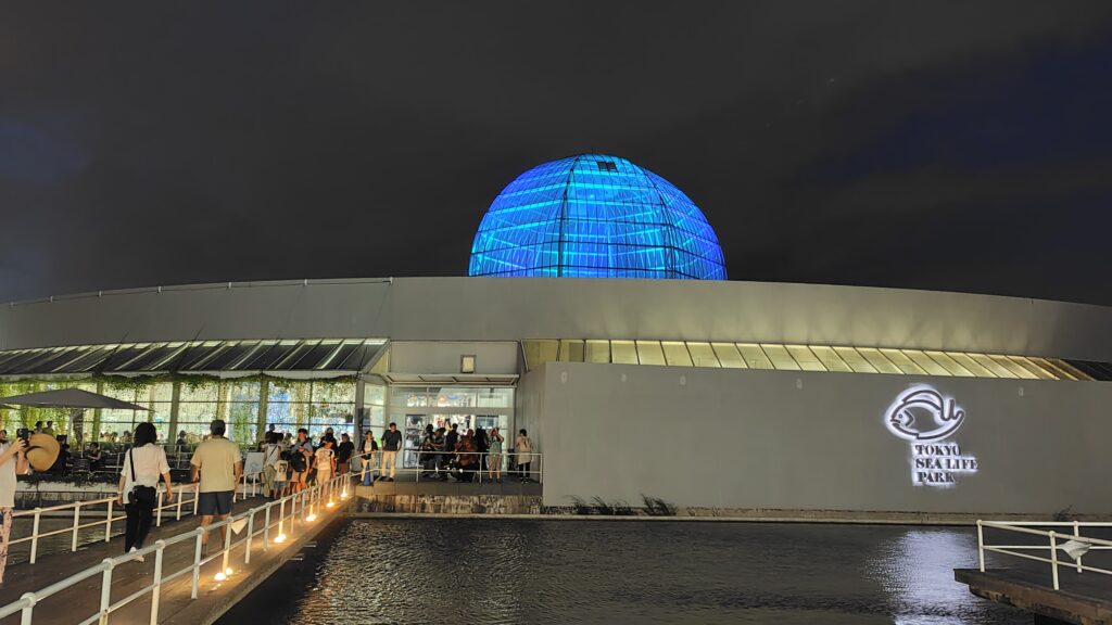 夜間のテラスとデッキ